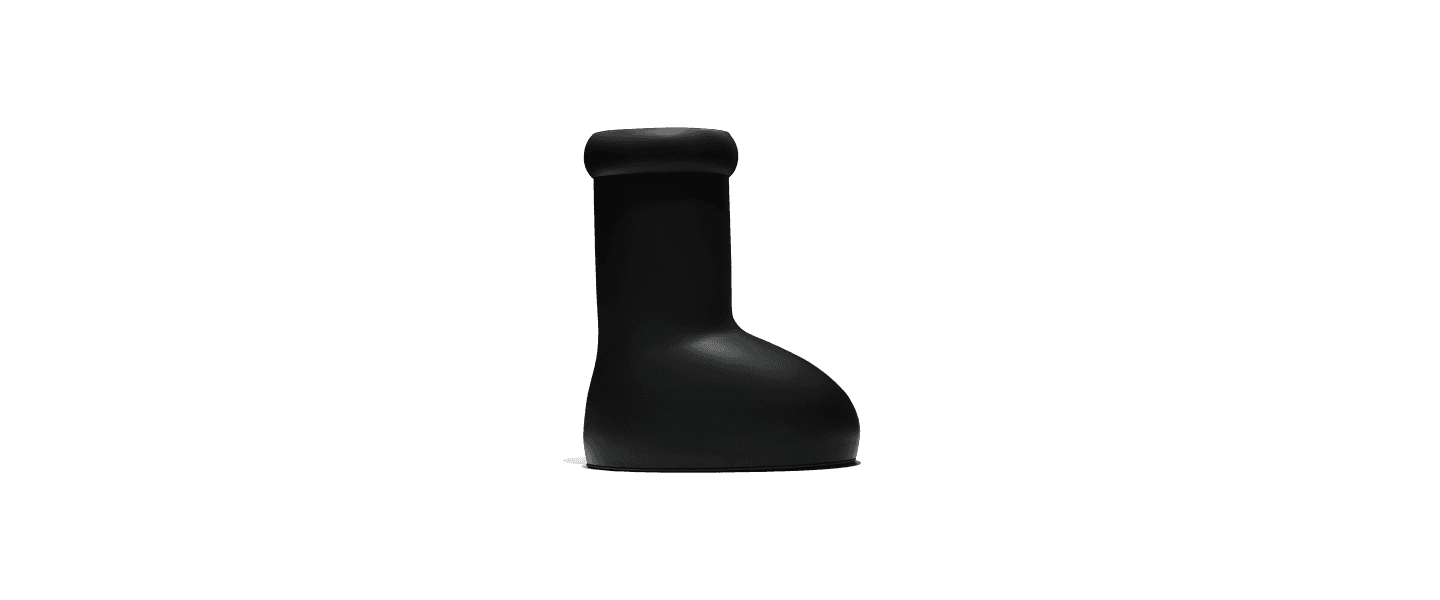 The MSCHF Big Red Boot in Black