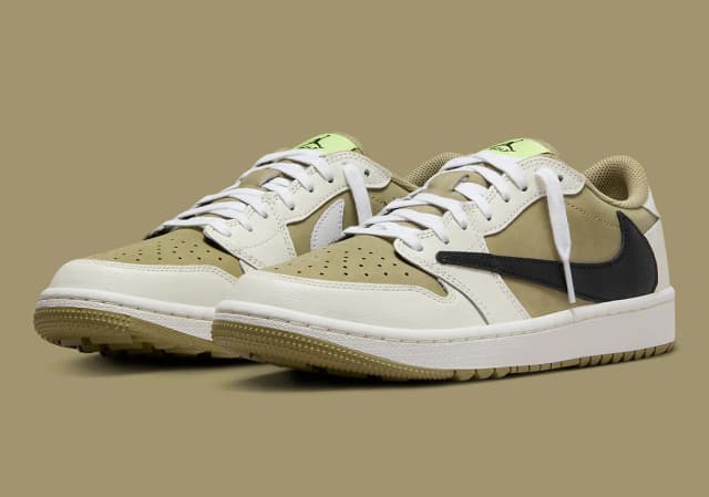 Travis Scott Unveils a New Olive Spin on Air Jordan 1 Low OG Golf